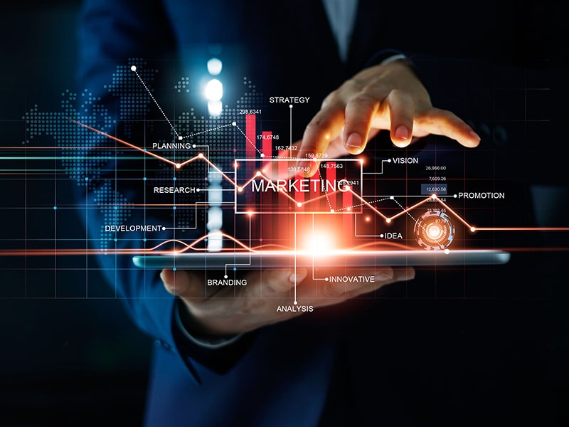 Imagem que representa a tecnologia e o marketing